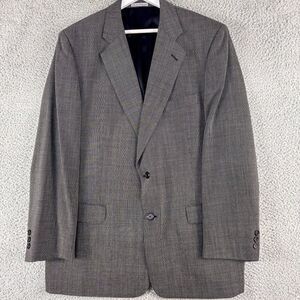 Vintage Pierre Balmain Blazer 44L Gray Suit Jacket Business Casual Modern Office